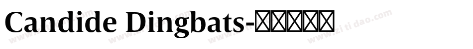 Candide Dingbats字体转换